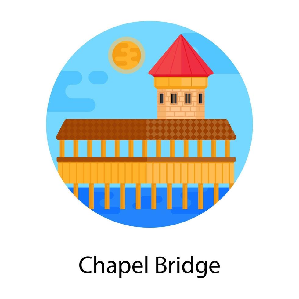 marco da ponte da capela vetor