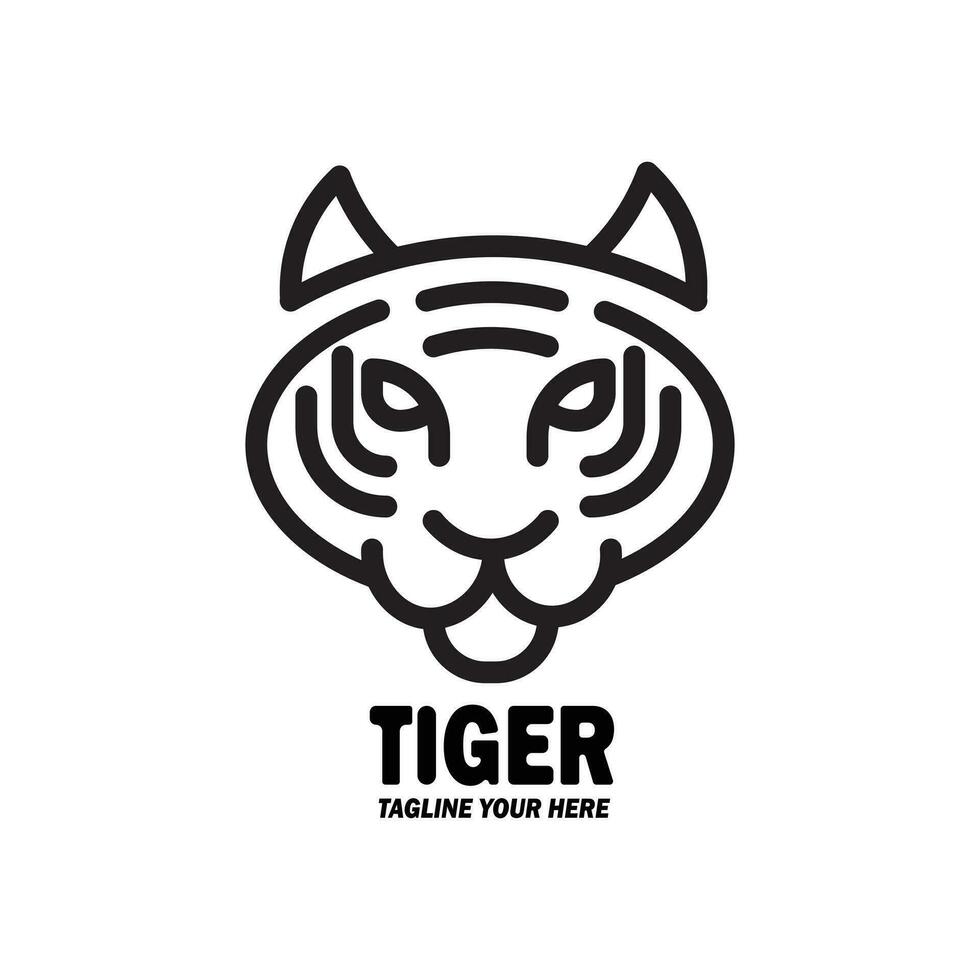 logotipo da cabeça do tigre vetor