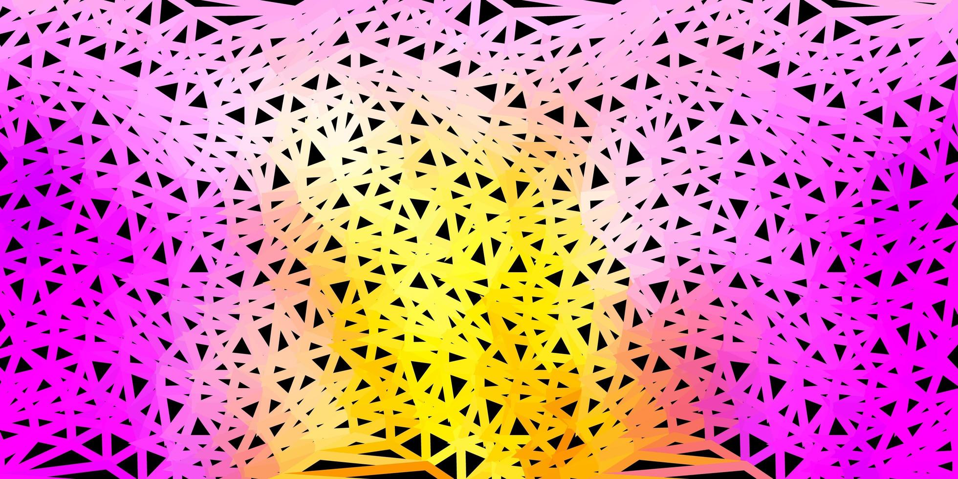 desenho poligonal geométrico de vetor rosa e amarelo claro.