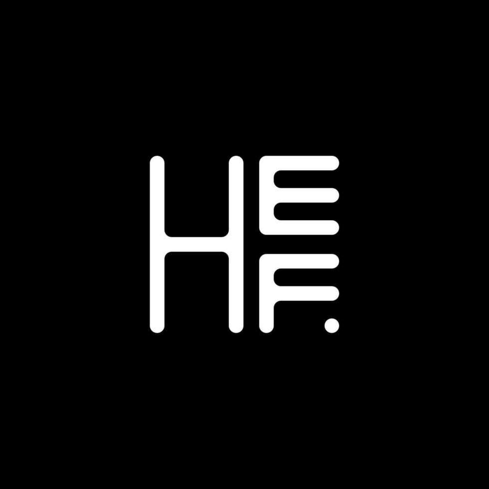 hef carta logotipo vetor projeto, hef simples e moderno logotipo. hef luxuoso alfabeto Projeto