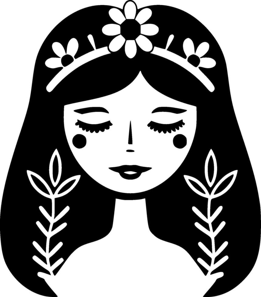 hippie, minimalista e simples silhueta - vetor ilustração