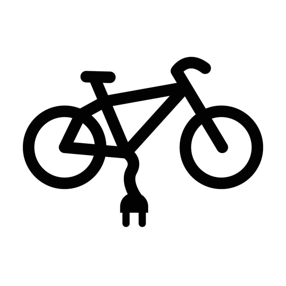elétrico bicicleta vetor glifo ícone para pessoal e comercial usar.