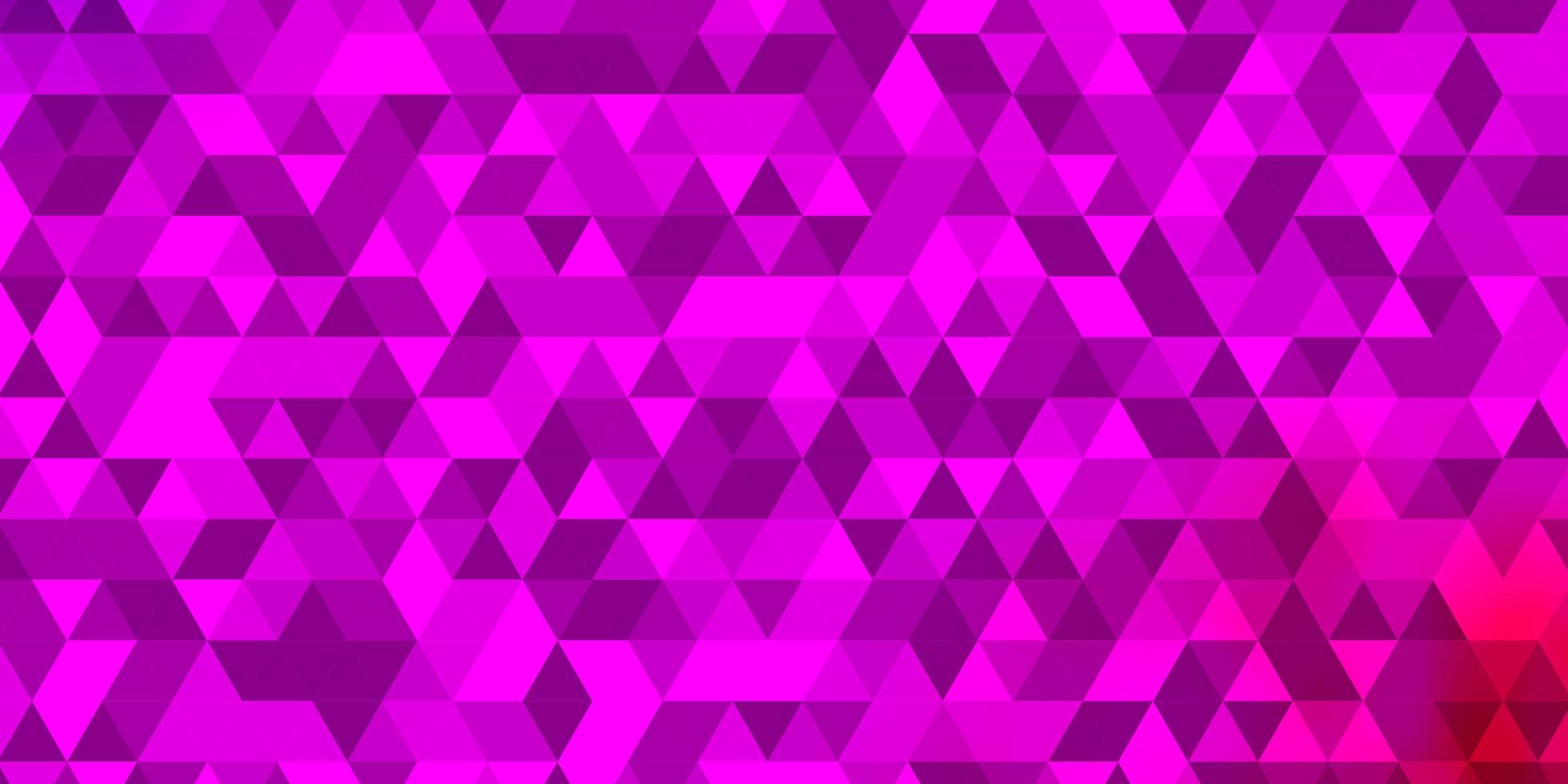 pano de fundo vector rosa claro roxo com linhas, triângulos.