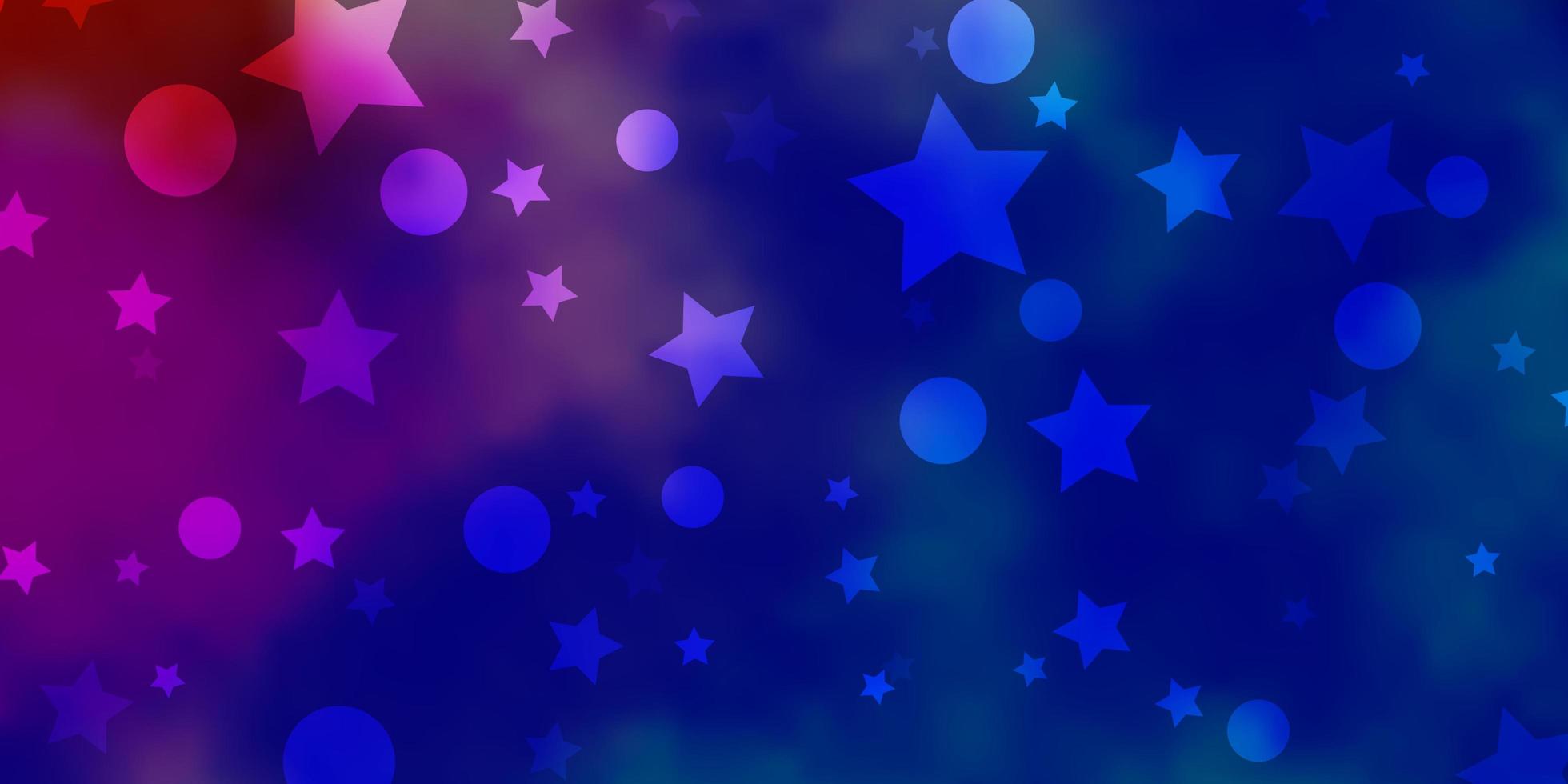 luz de fundo multicolor vector com círculos, estrelas.