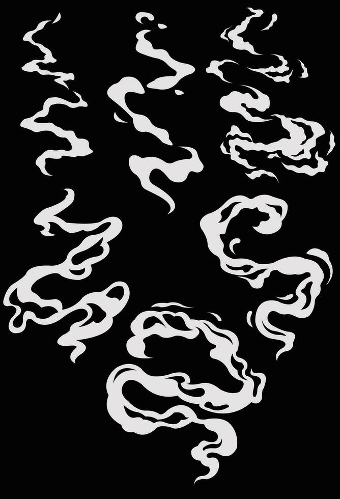 ilustração vetor gráfico do fumaça, perfeito para animação projeto