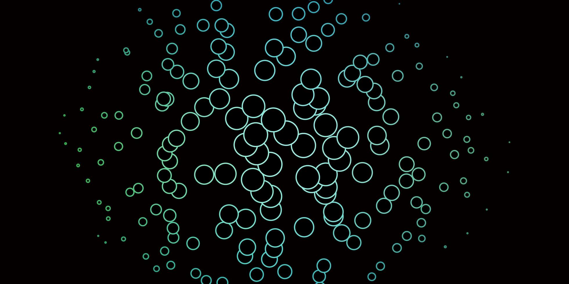 pano de fundo vector azul e verde escuro com círculos.