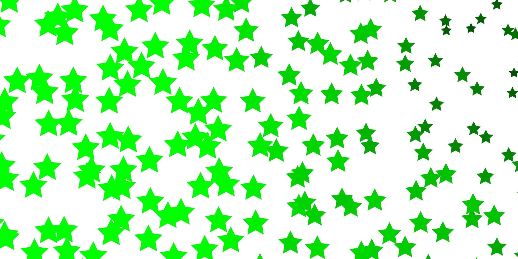 textura vector verde claro com belas estrelas.