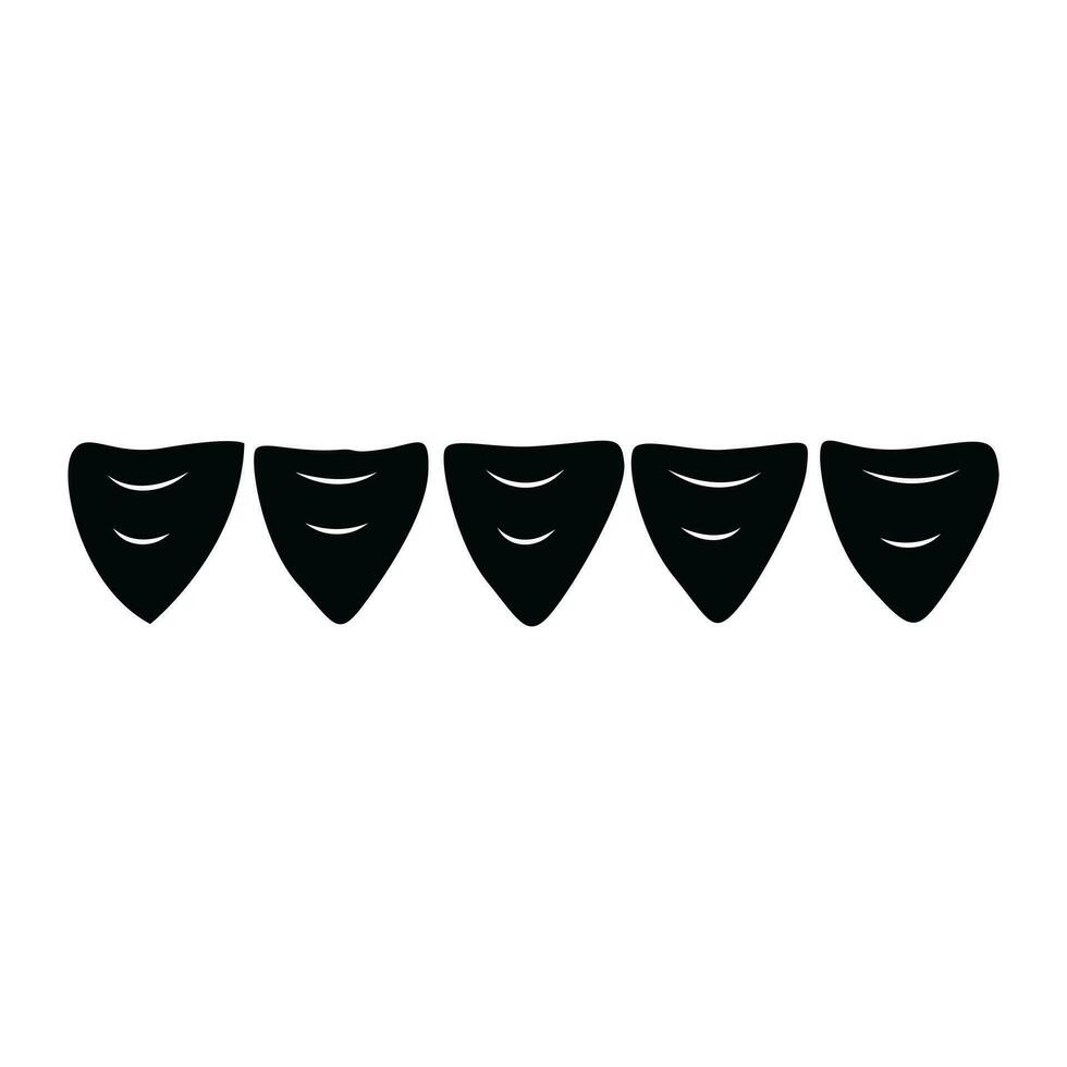 Preto suspensão bandeiras vetor ícone - simples e elegante bandeira ilustração