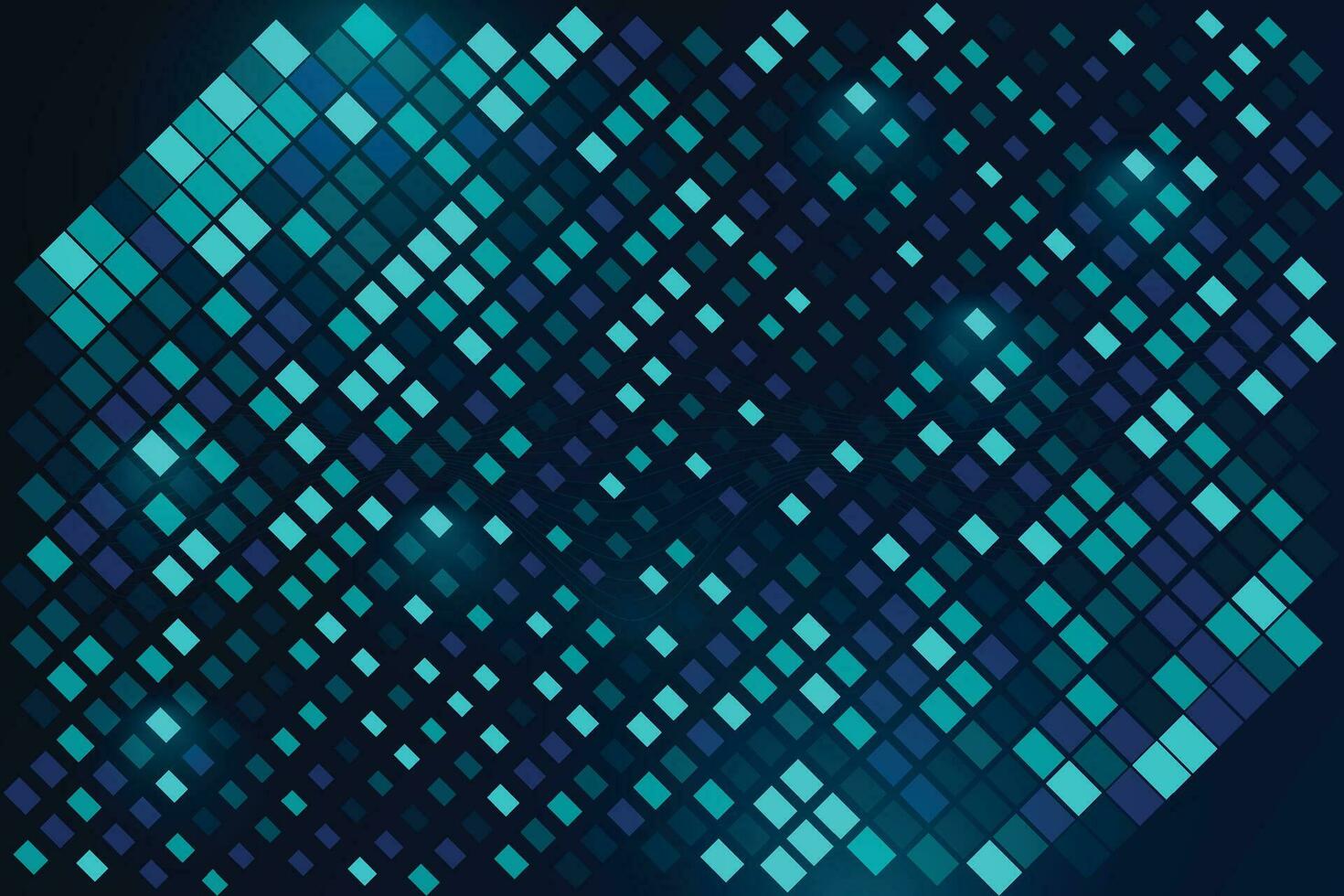abstrato azul techno enigma geométrico fundo com quadrados tijolos vetor