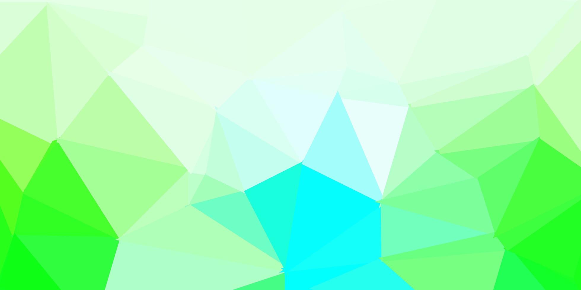papel de parede poligonal geométrico de vetor verde claro.