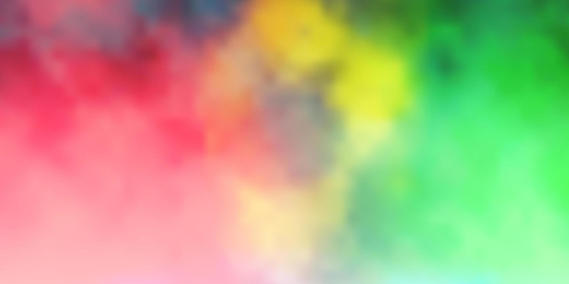 luz de fundo multicolor vector com cúmulos.