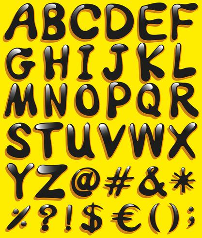 Grandes letras do alfabeto vetor