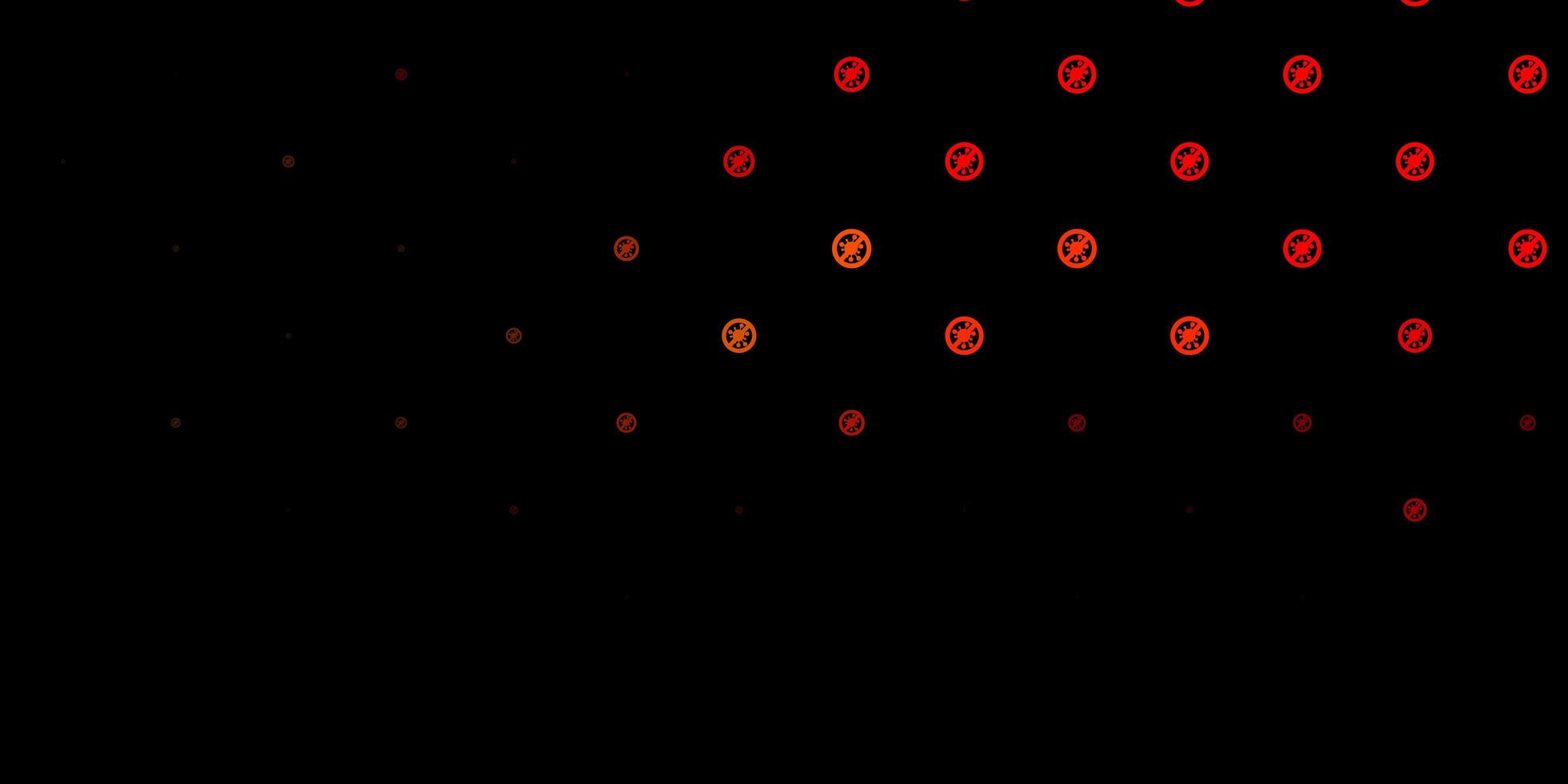 textura vector laranja escuro com símbolos de doença.