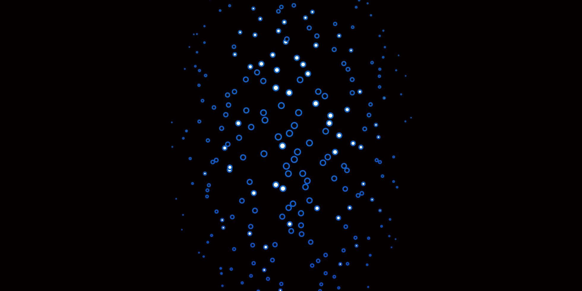 padrão de vetor azul escuro com círculos.