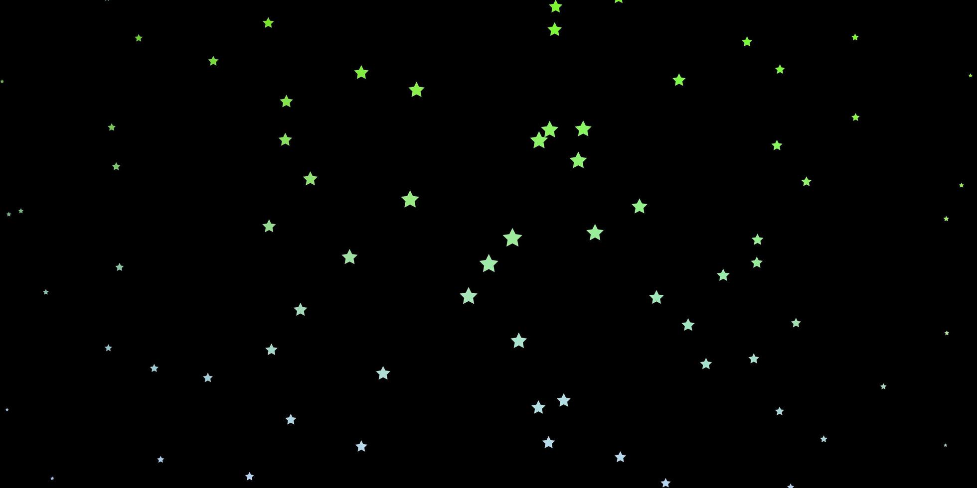 layout de vetor rosa e verde escuro com estrelas brilhantes.