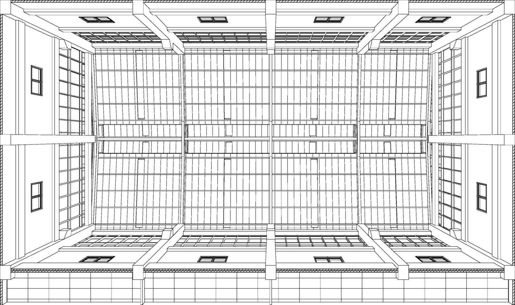 3d ilustração do industrial construção vetor