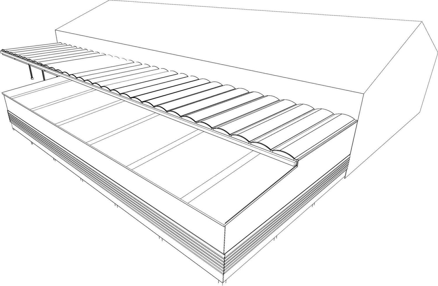 ilustração 3D do projeto de construção vetor