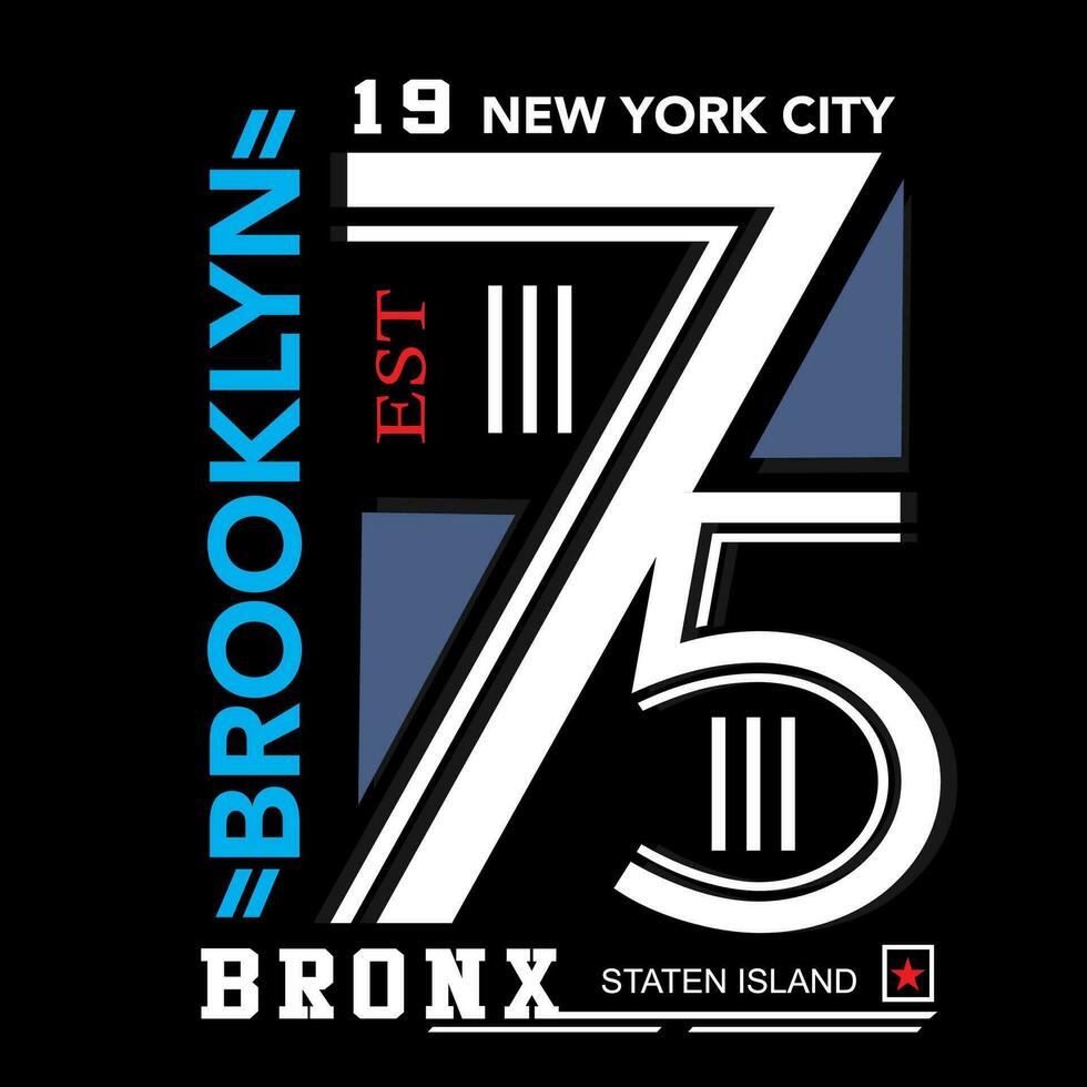 Nova York, brooklyn, slogan tee gráfico tipografia para impressão t camisa, ilustração, estoque vetor, arte, estilo vetor