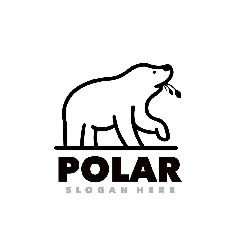 polar linha arte símbolo logotipo vetor