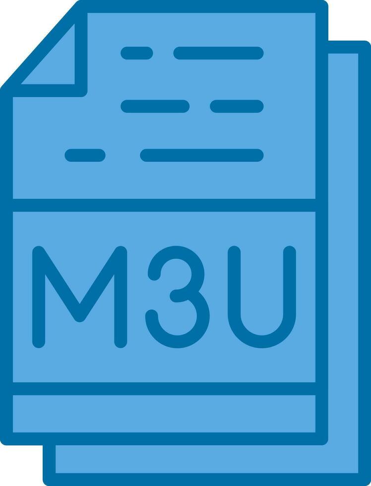 m3u Arquivo formato vetor ícone Projeto