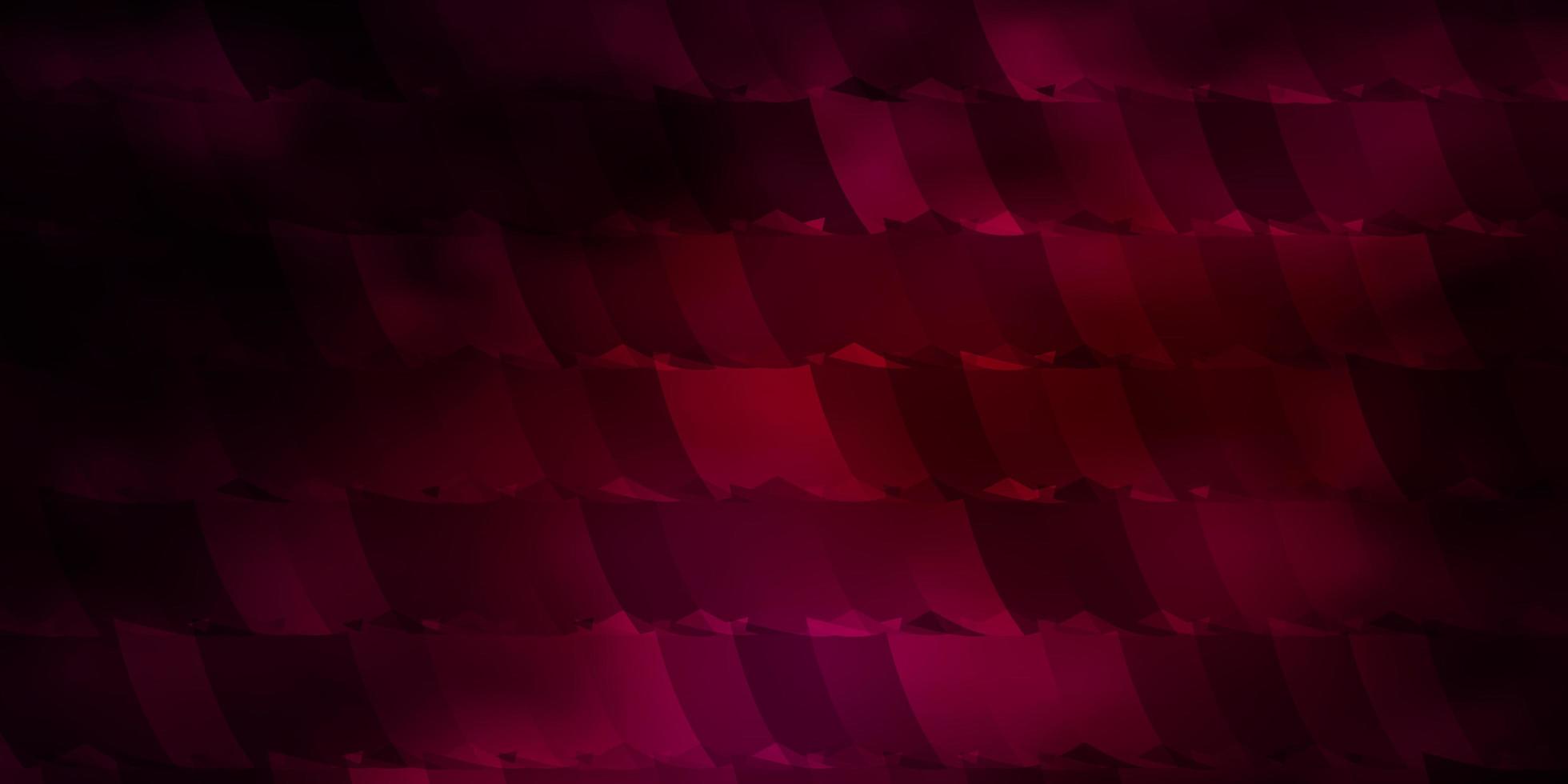 padrão de vetor rosa escuro com hexágonos coloridos.