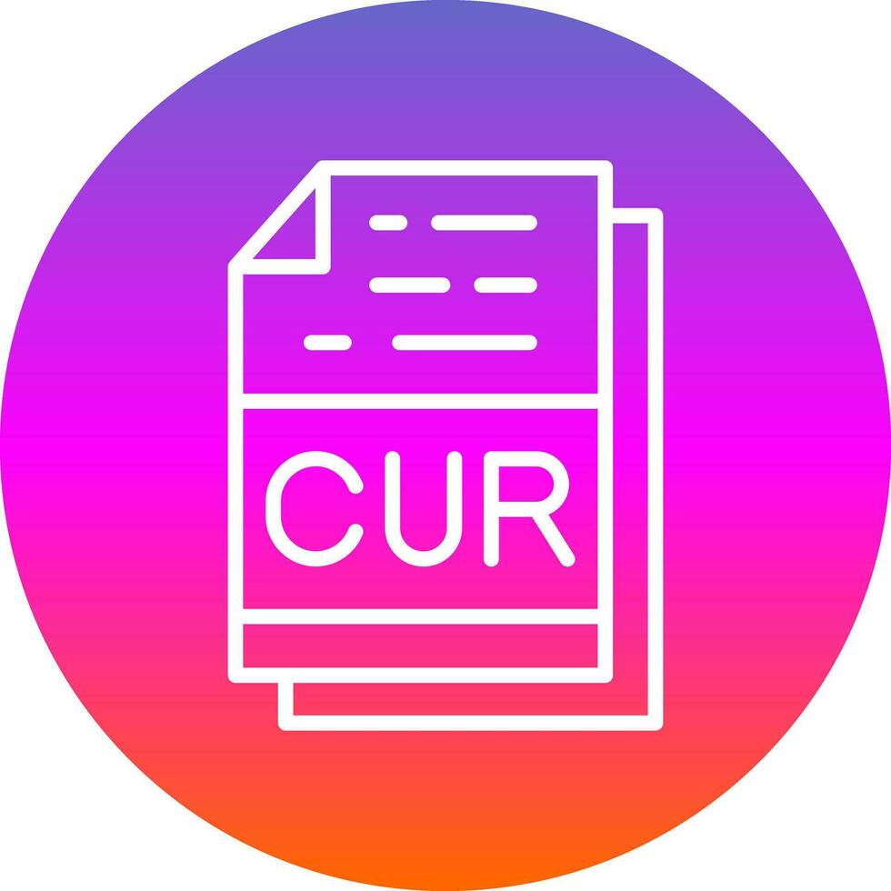 cur Arquivo formato vetor ícone Projeto