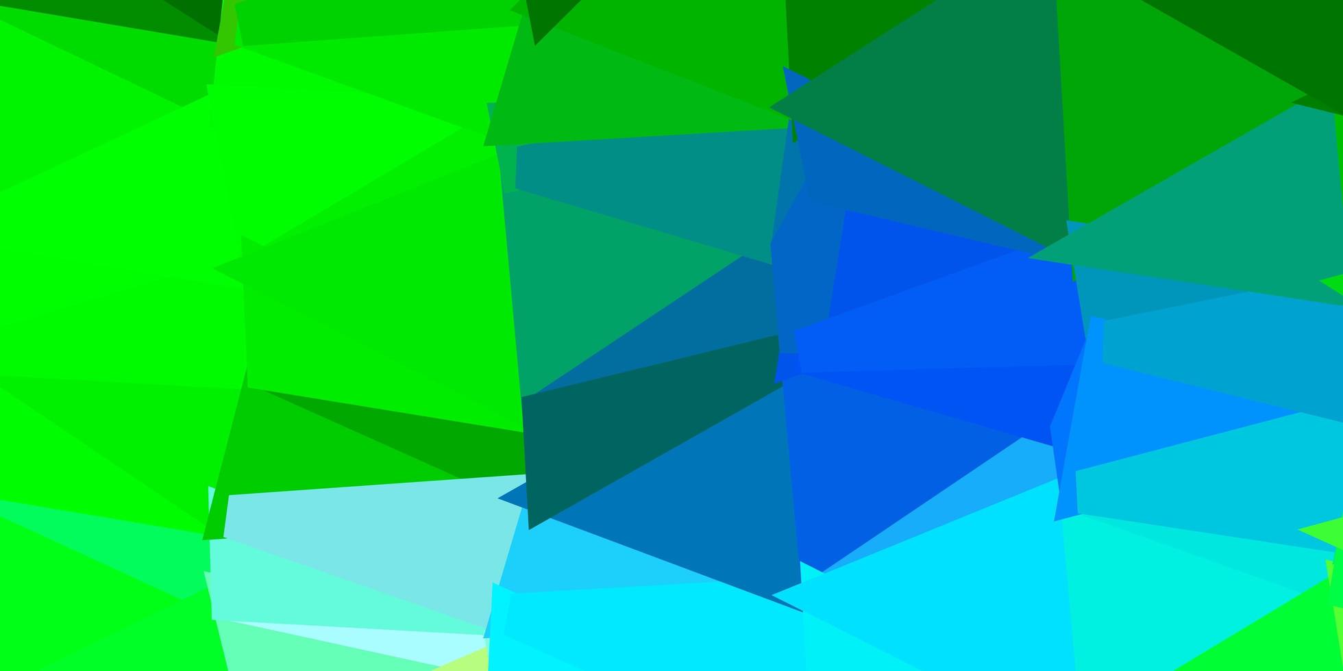 projeto do mosaico do triângulo do vetor azul claro e verde.