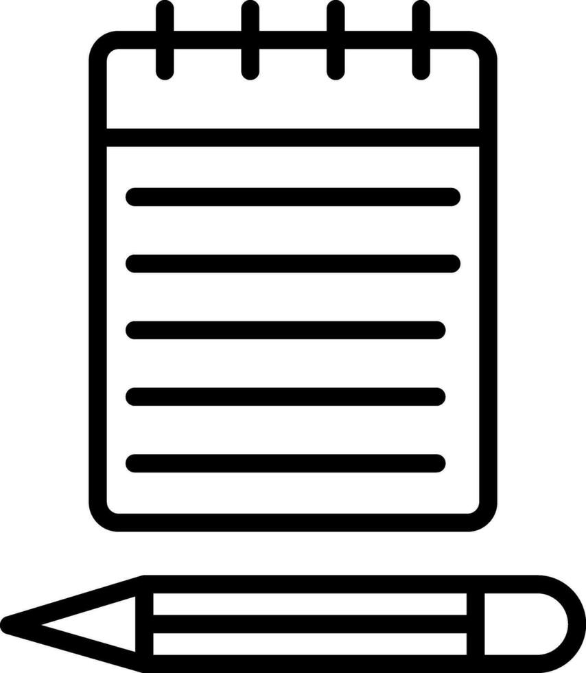 bloco de anotações vetor ícone Projeto