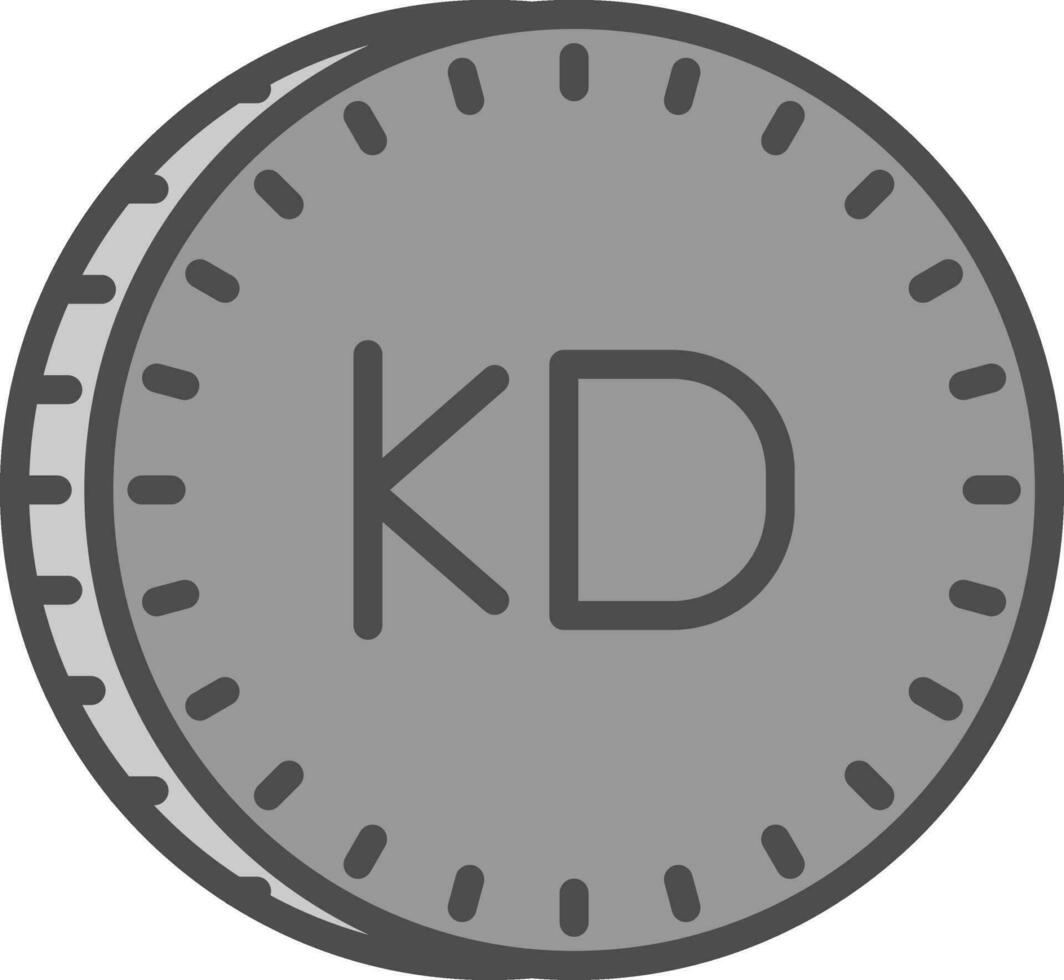 kuwaiti dinar vetor ícone Projeto