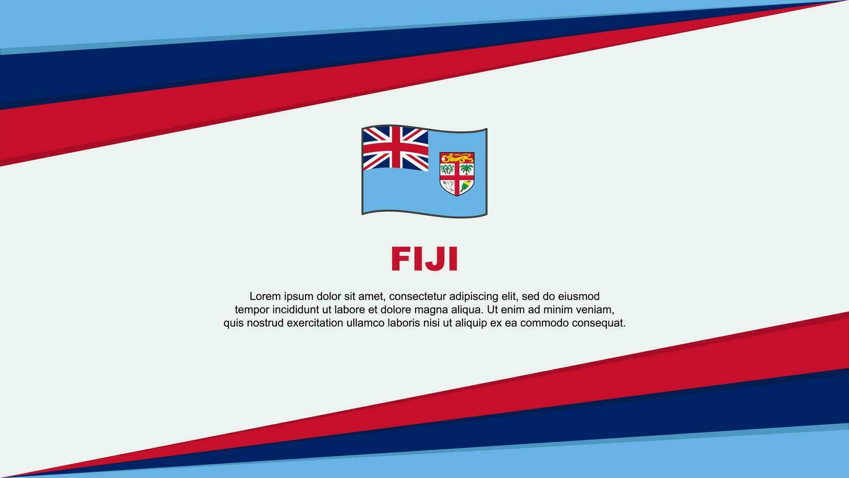 fiji bandeira abstrato fundo Projeto modelo. fiji independência dia bandeira desenho animado vetor ilustração. fiji Projeto