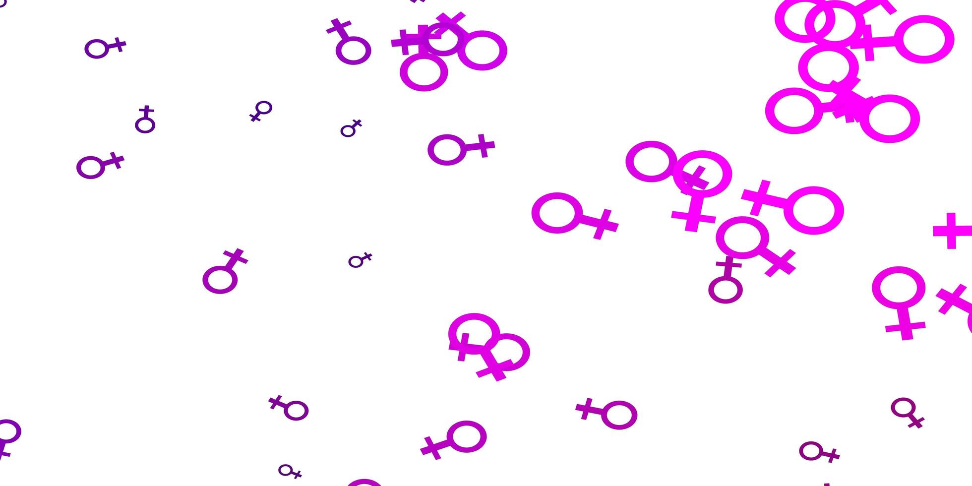 fundo vector roxo claro com símbolos de mulher.