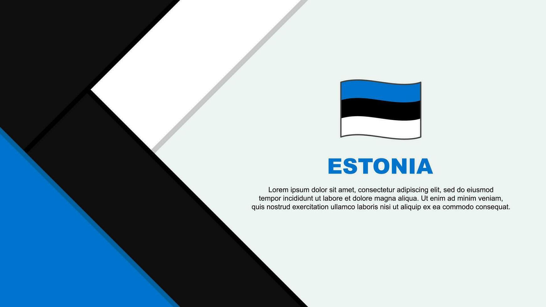 Estônia bandeira abstrato fundo Projeto modelo. Estônia independência dia bandeira desenho animado vetor ilustração. Estônia