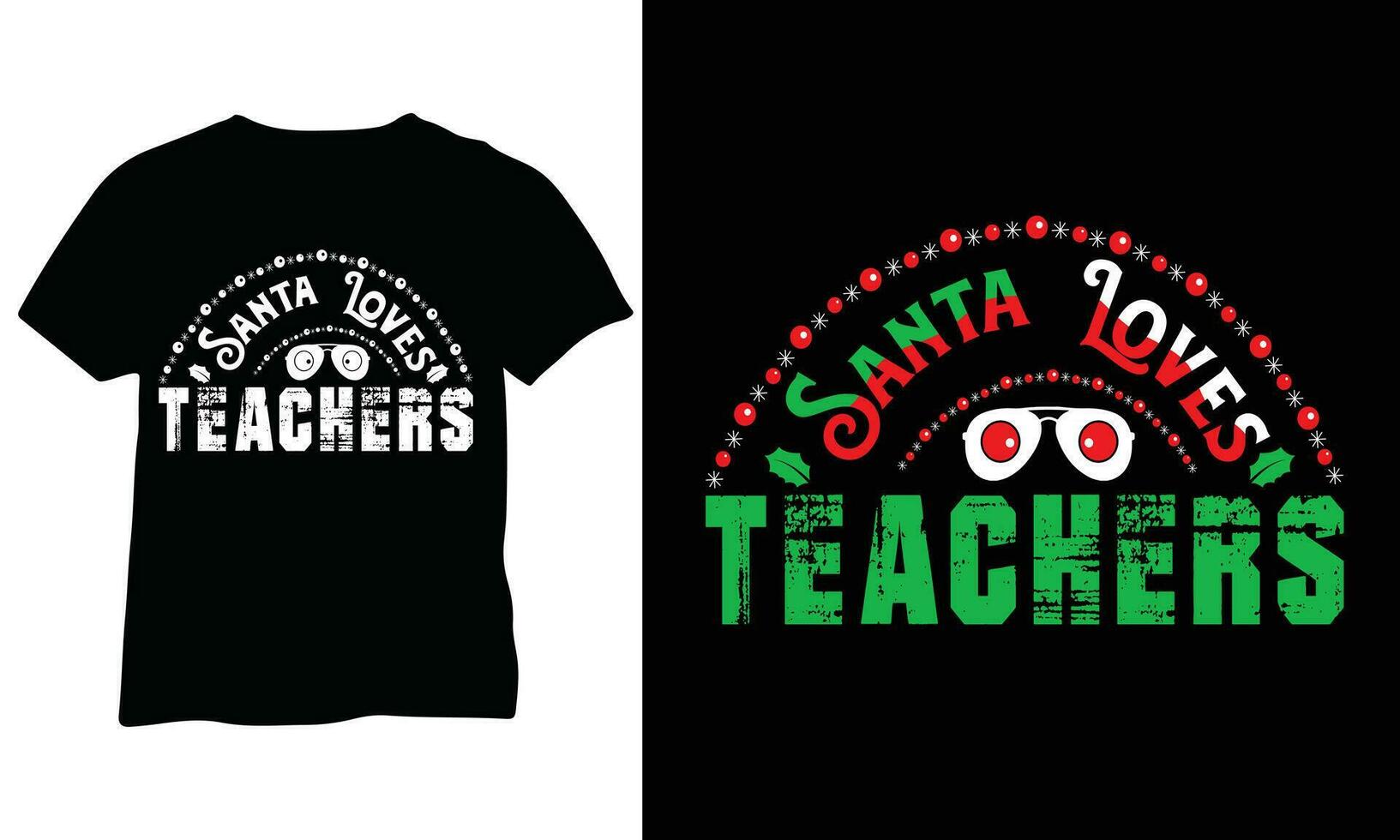 santa O amor é professores camisa professores camisa alegre Natal Natal professor presente eps vetor Projeto