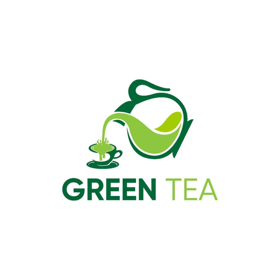 verde chá Panela vetor logotipo