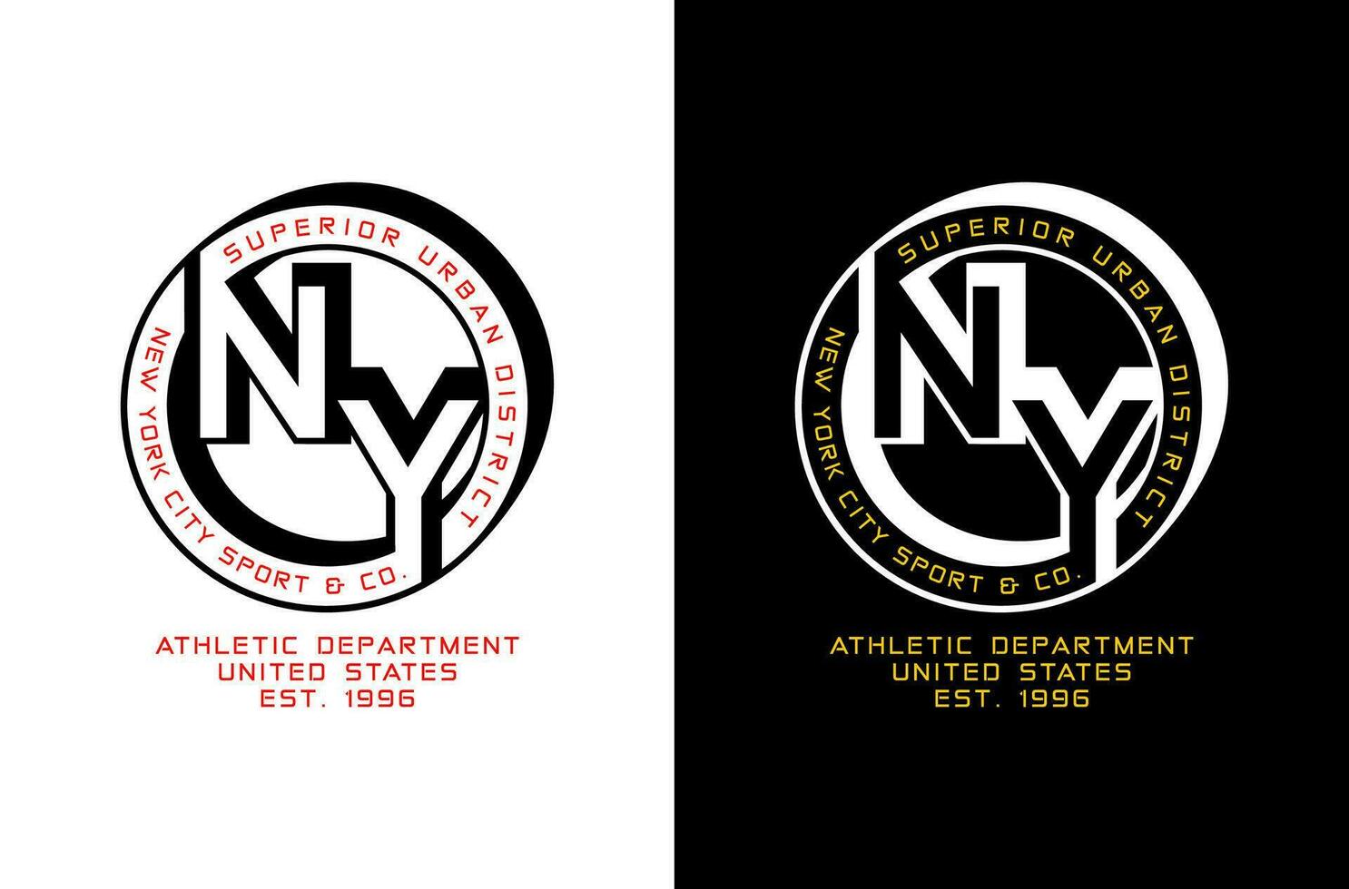 Atlético Nova Iorque tipografia projeto, para impressão em t camisas etc. vetor