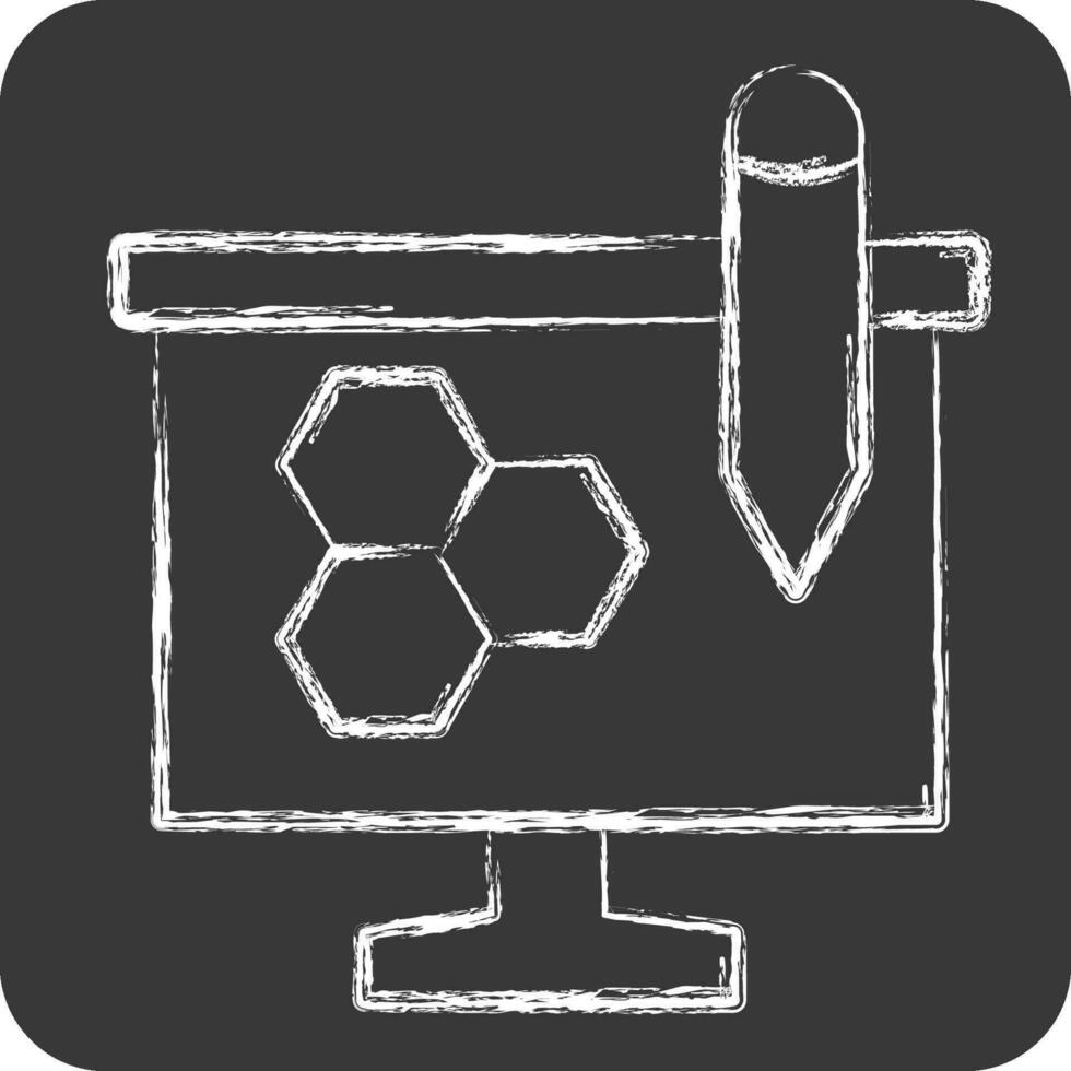 ícone teoria. relacionado para bioquímica símbolo. giz estilo. simples Projeto editável. simples ilustração vetor