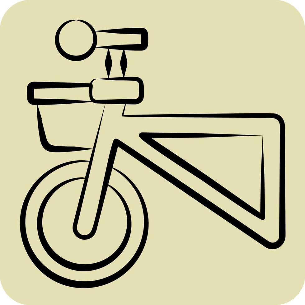 ícone cesta relacionado para bicicleta símbolo. mão desenhado estilo. simples Projeto editável. simples ilustração vetor