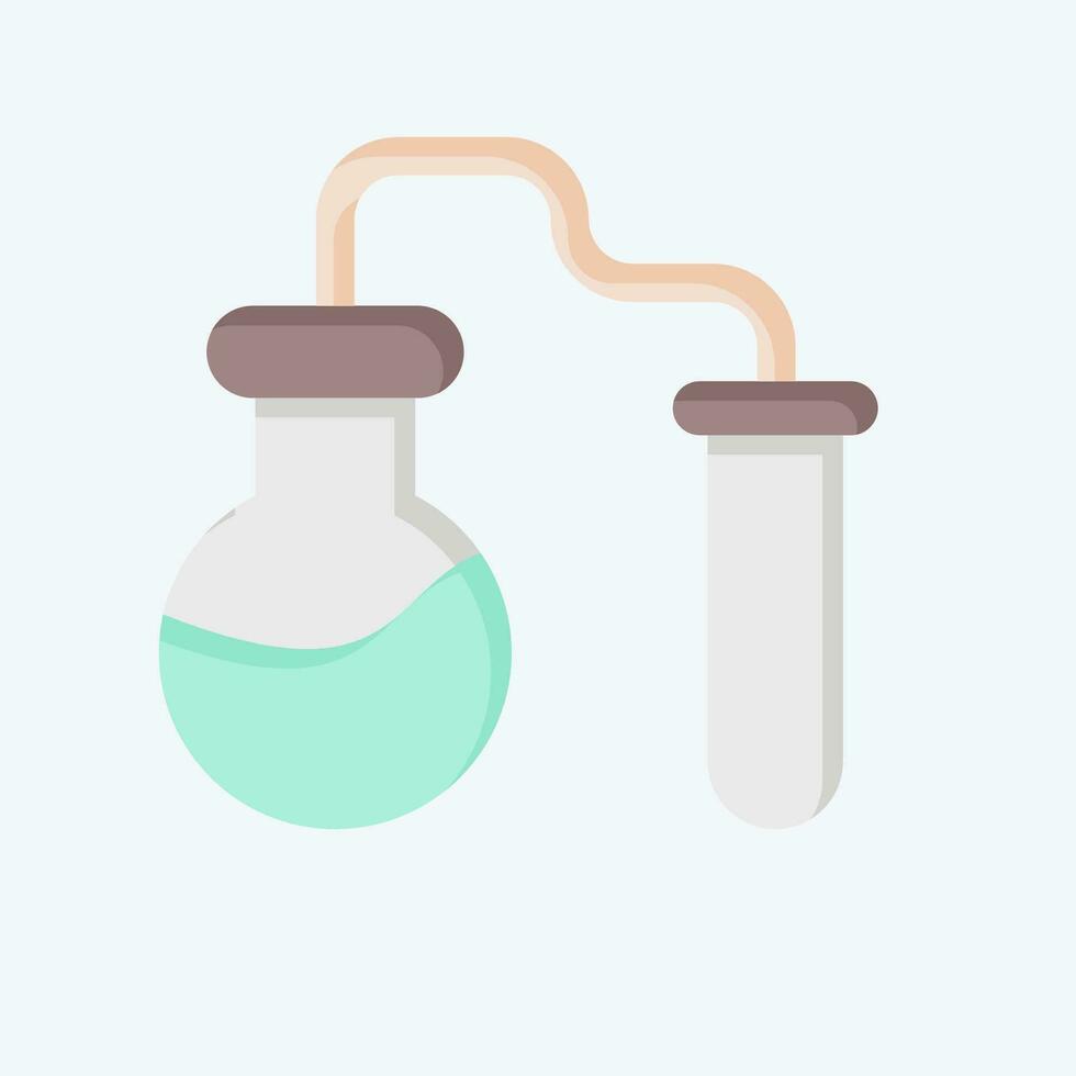 ícone químico experimentos. relacionado para bioquímica símbolo. plano estilo. simples Projeto editável. simples ilustração vetor