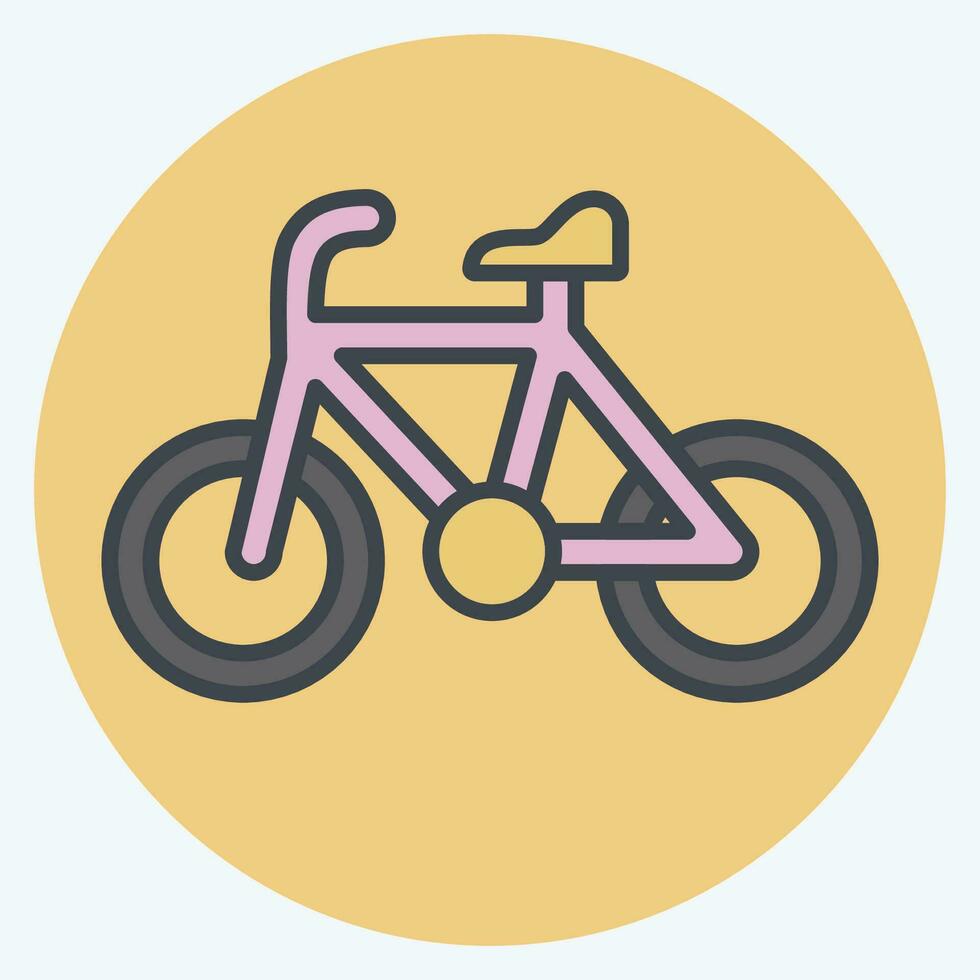 ícone bicicleta relacionado para bicicleta símbolo. cor companheiro estilo. simples Projeto editável. simples ilustração vetor