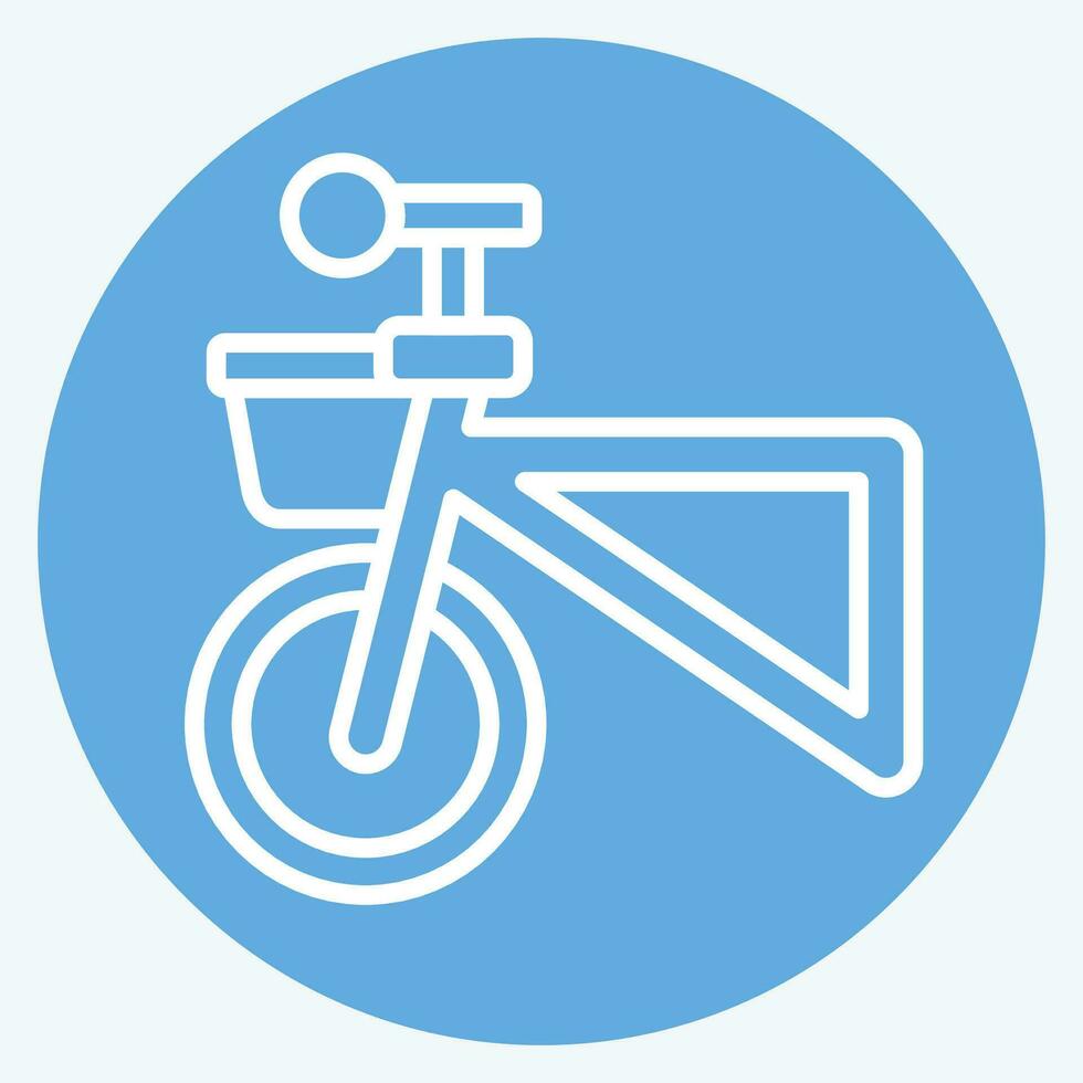 ícone cesta relacionado para bicicleta símbolo. azul olhos estilo. simples Projeto editável. simples ilustração vetor
