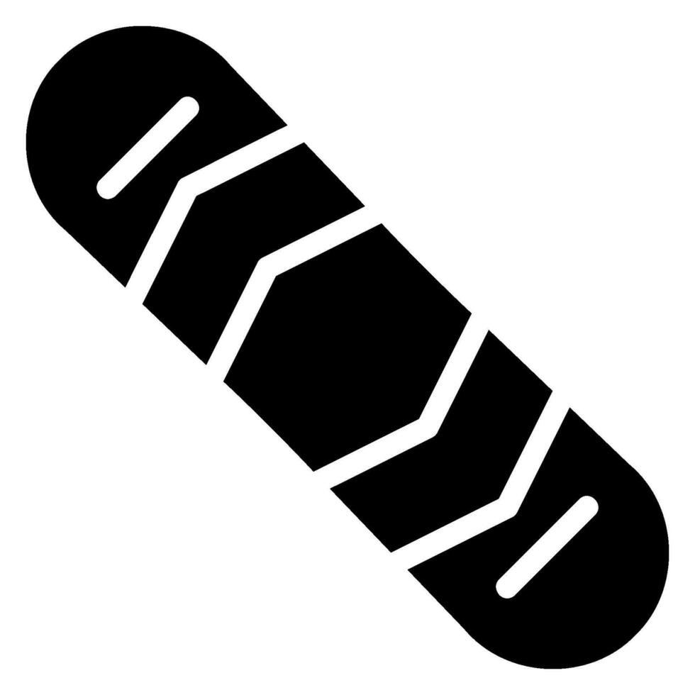 ícone de glifo de snowboard vetor