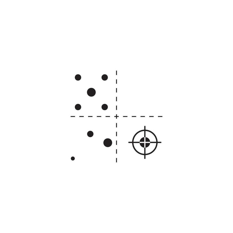 quadrante conceito diagrama logotipo ilustração vetor