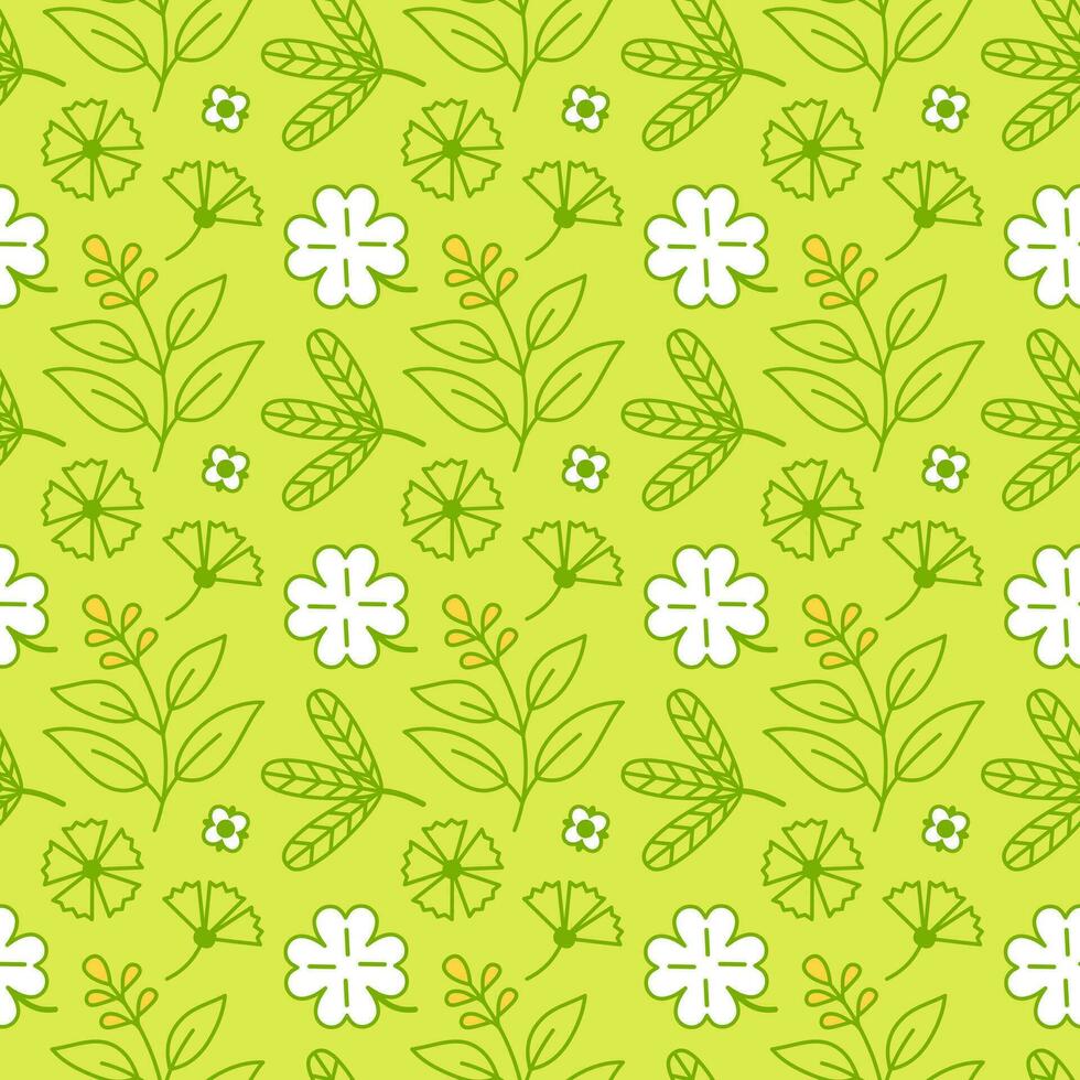 floral padronizar. padronizar com flores e folhas. a fundo é adequado para embalagem, decorativo papel e decoração vetor