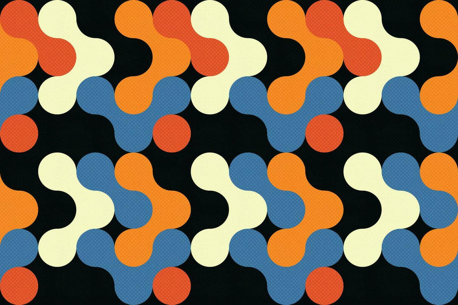 abstrato geométrico fundos combinar círculos para Formato padrões, com composições do laranja, azul, branco, e vermelho e Preto base cores. vetor