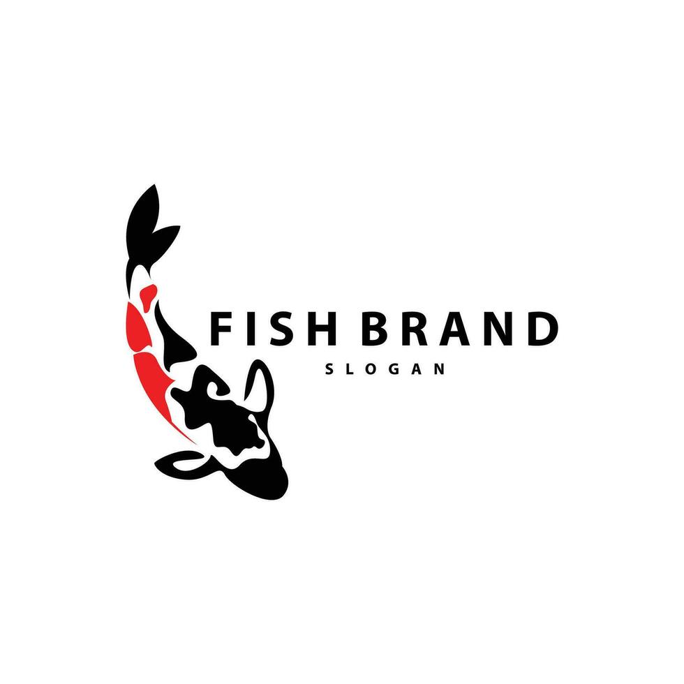 koi peixe logotipo simples Projeto vetor ilustração