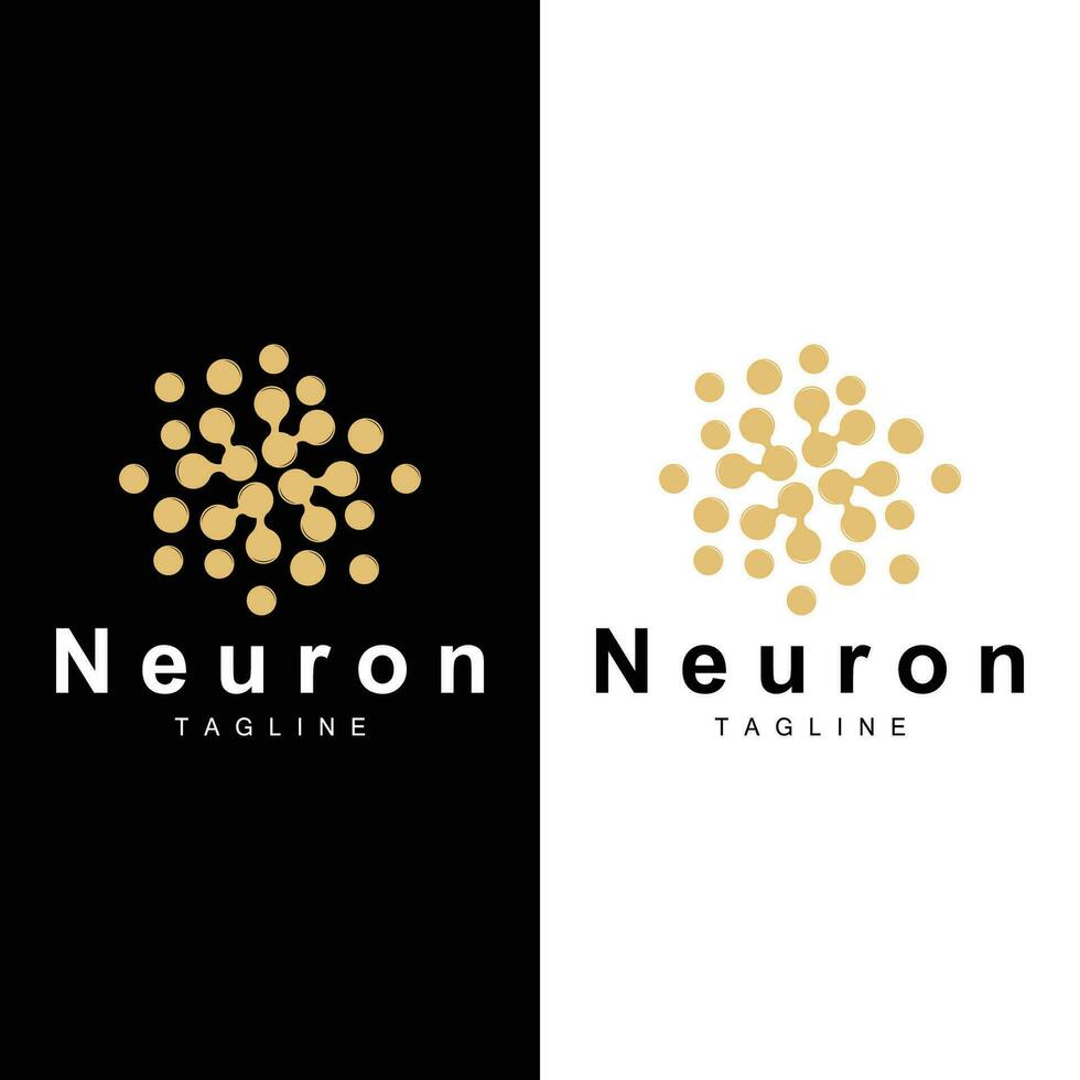 neurônio logotipo, cel dna rede vetor, e partícula tecnologia, simples ilustração modelo Projeto vetor