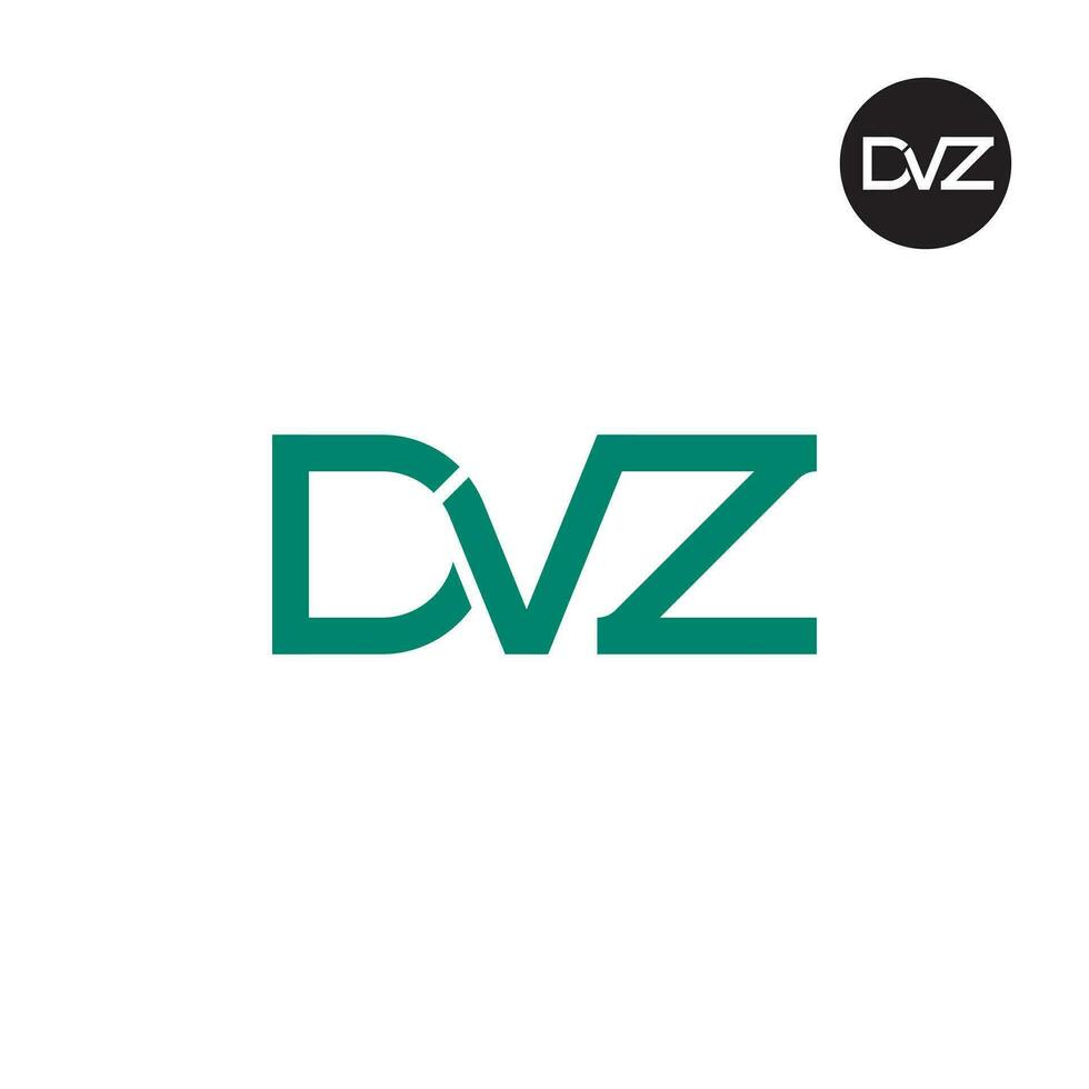 carta dvz monograma logotipo Projeto vetor