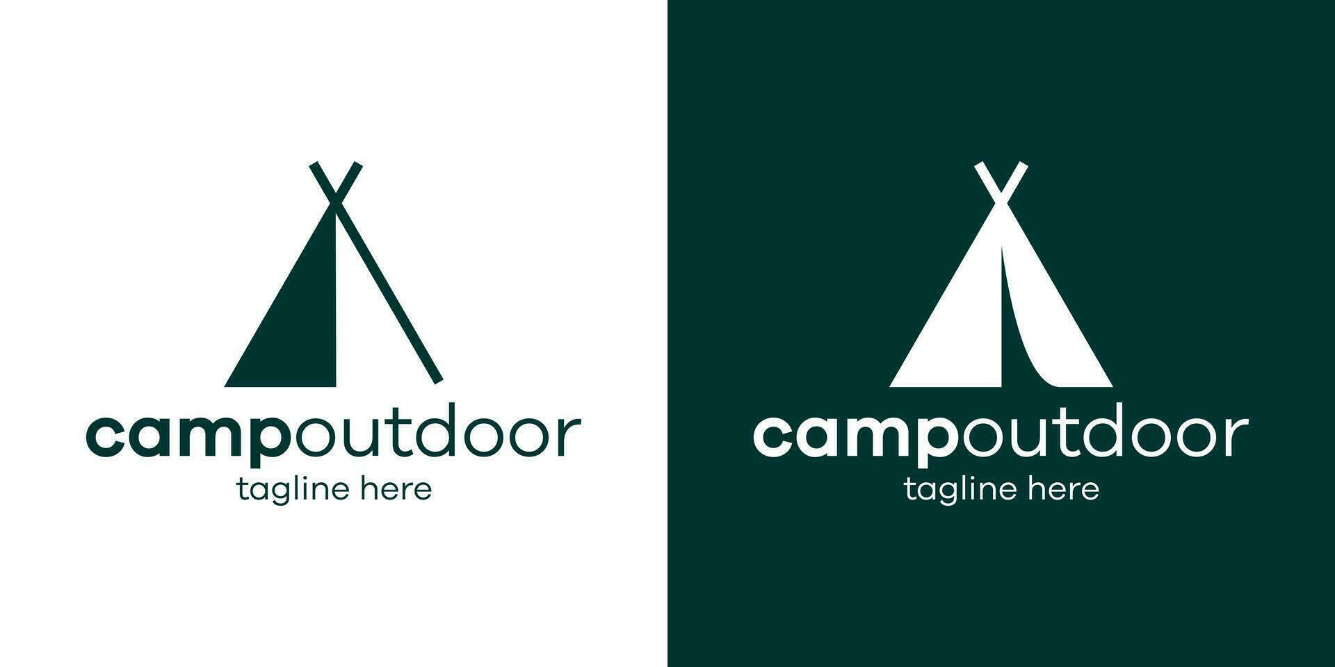 acampamento logotipo ícone vetor ilustração 1