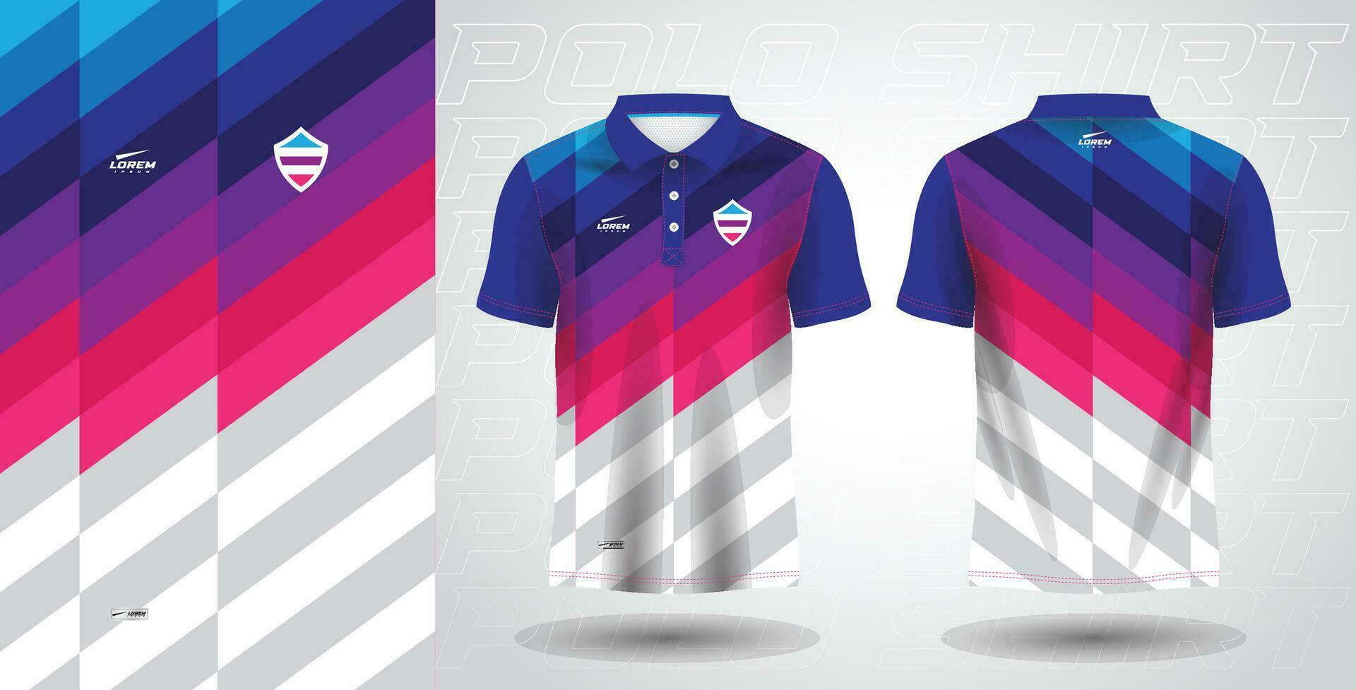 azul roxa e Rosa cor pólo esporte camisa jérsei modelo vetor