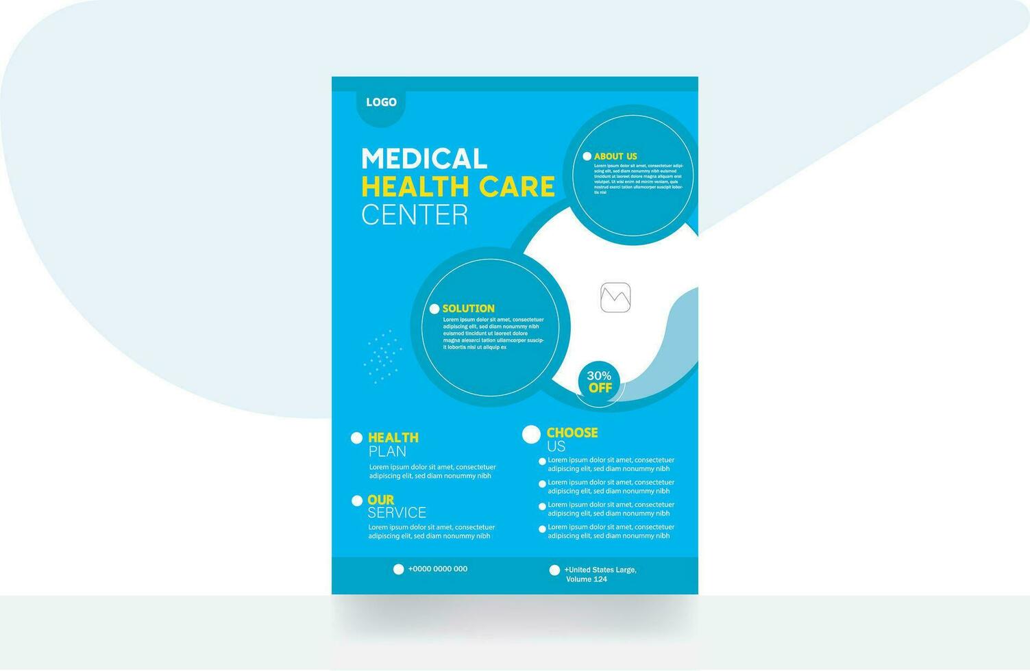 médico clínica folheto corporativo cuidados de saúde bandeira médico folheto fundo modelo vetor